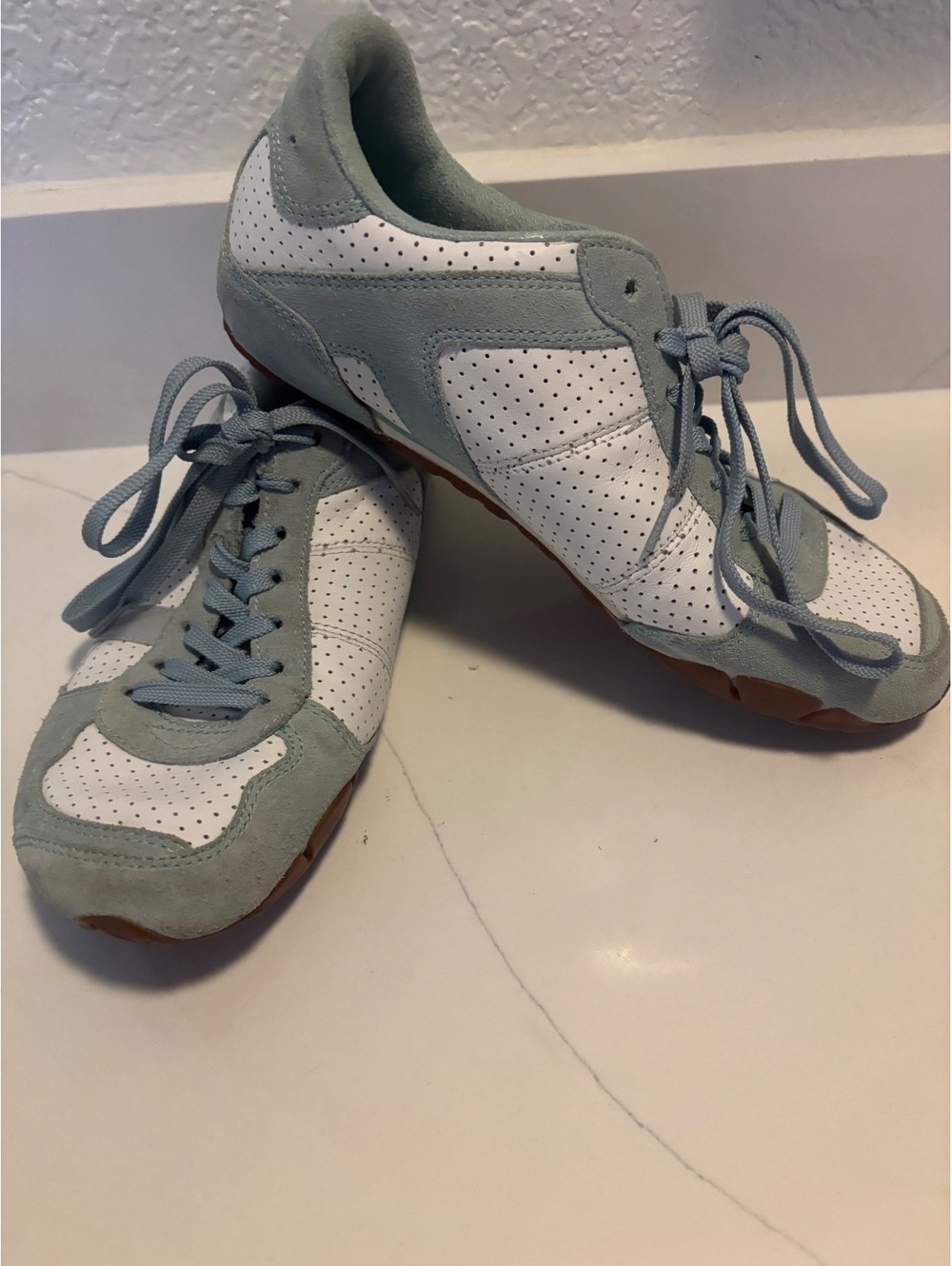 Vintage Diesel Suede Gray and White Low Top Sneakers